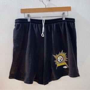 Vintage Zubaz ZBZ Pittsburgh Steelers NFL Football Sweat Shorts XL
